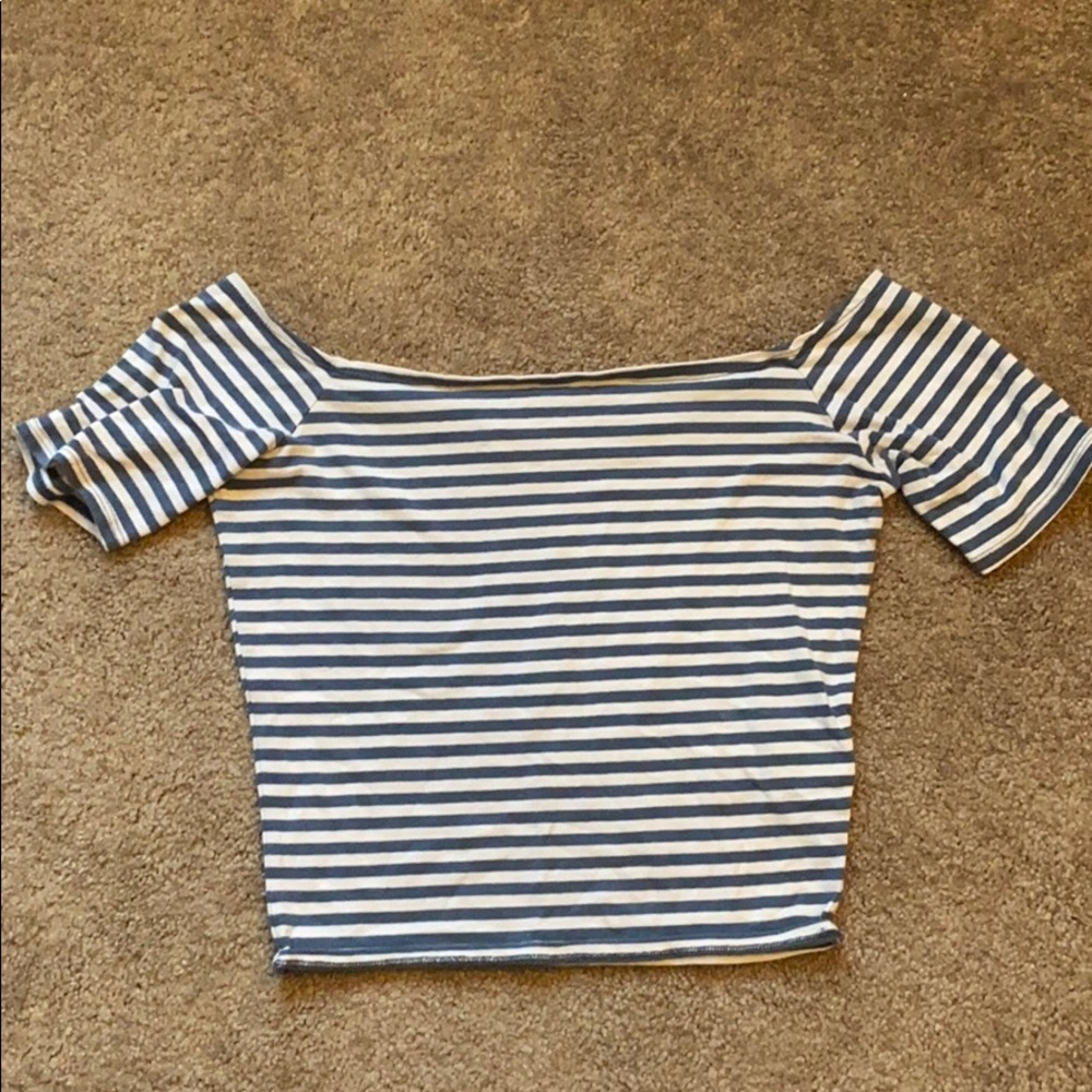 Abercrombie & Fitch Striped Crop Top
